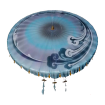 Classical Rain Protection Sunscreen Tung Oil Paper Umbrella Retro Hanfu Qipao Ancient Dress Walking Show Wedding Dance COS Props Sword Three