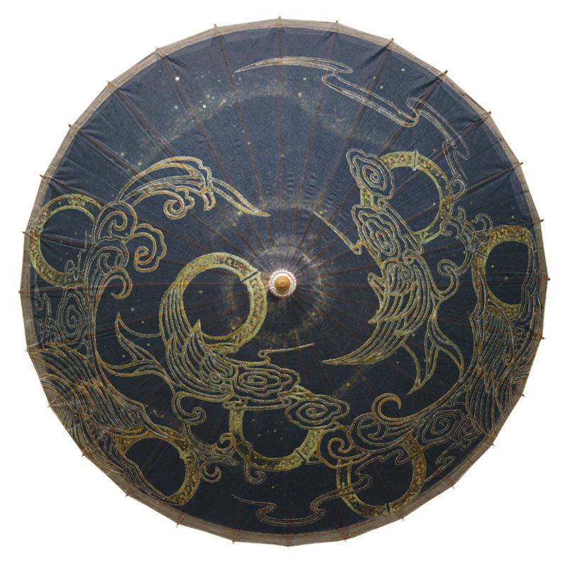 Retro Tung Oil Paper Umbrella Hanfu Ancient Wind Stage Walk Show Props Rain Protection Sunscreen Wedding Dance Decorated Suspended Ceiling