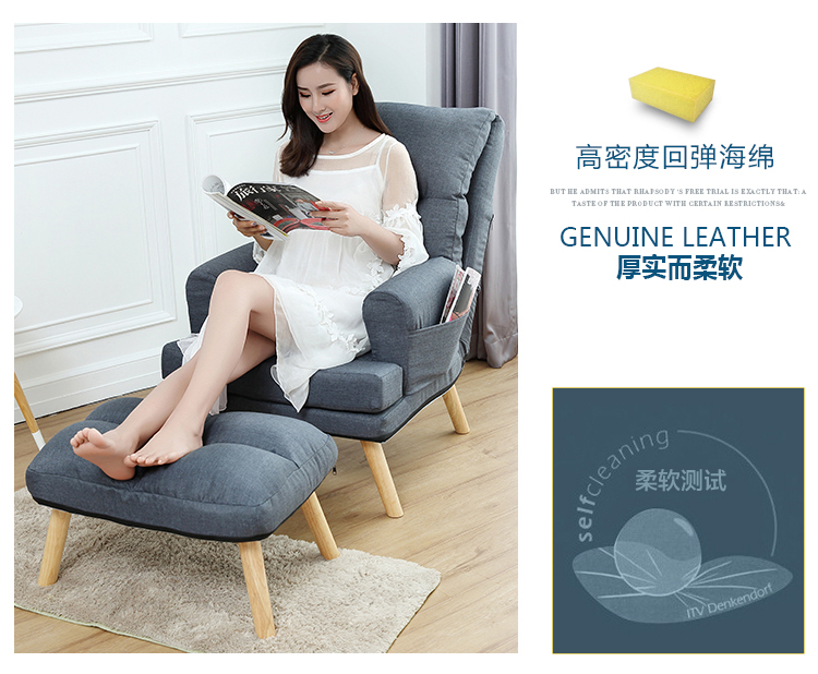 Đơn giản beanbag ghế ban công nhỏ gấp phòng ngủ nhỏ sofa Giải trí cho ăn trở lại ghế tựa sofa đơn - Ghế sô pha đi văng