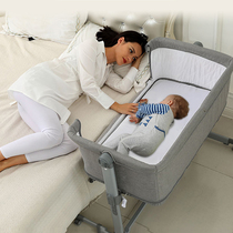 Portable crib splicing queen bed foldable multifunctional newborn cradle bed gaming bed baby bed