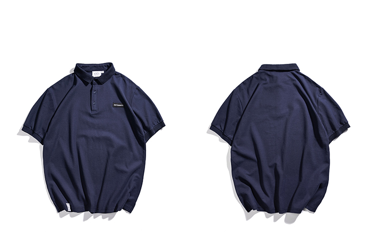 BDCT tự làm đơn giản ghi nhãn áo sơ mi POLO nam ngắn tay 2018 mới Hồng Kông phong cách thời trang áo thun cotton cổ áo áo thun nam có cổ