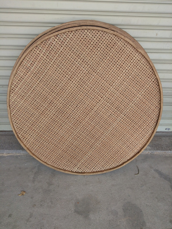 Bamboo sieve dustpan hole-free bamboo preparation pure hand-made dustfa household bamboo sieve drying tea used sieve