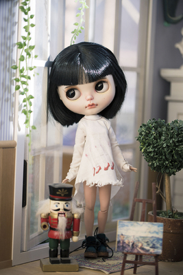 taobao agent Blythe/azones small cloth T -shirt legs are all legs long sleeve baby clothes top skirts