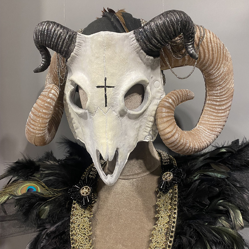 Punk Masked Singer Streamer Horn Headgear Halloween Carnival Dark Demon Horns Animal Mask Party Punk Masked Singer Streamer Horn Headgear Halloween Carnival Dark Demon Horns Animal Mask Party