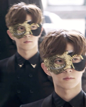 Halloween mens masquerade stage mask masked singer mens bar nightclub singing party trend