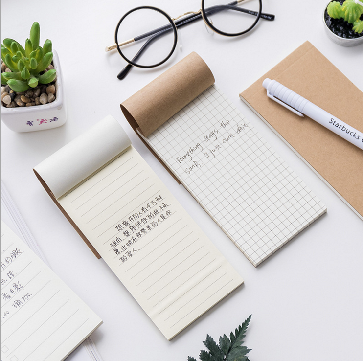 Creative stationery, tearable practical note pad, kraft paper, portable ...