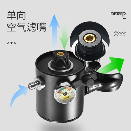 Портативный кислородный баллон DIDEEP для подводного использования, аварийный запасной воздушный баллон, полный комплект снаряжения для дайвинга, компактный дыхательный аппарат для подводного плавания.