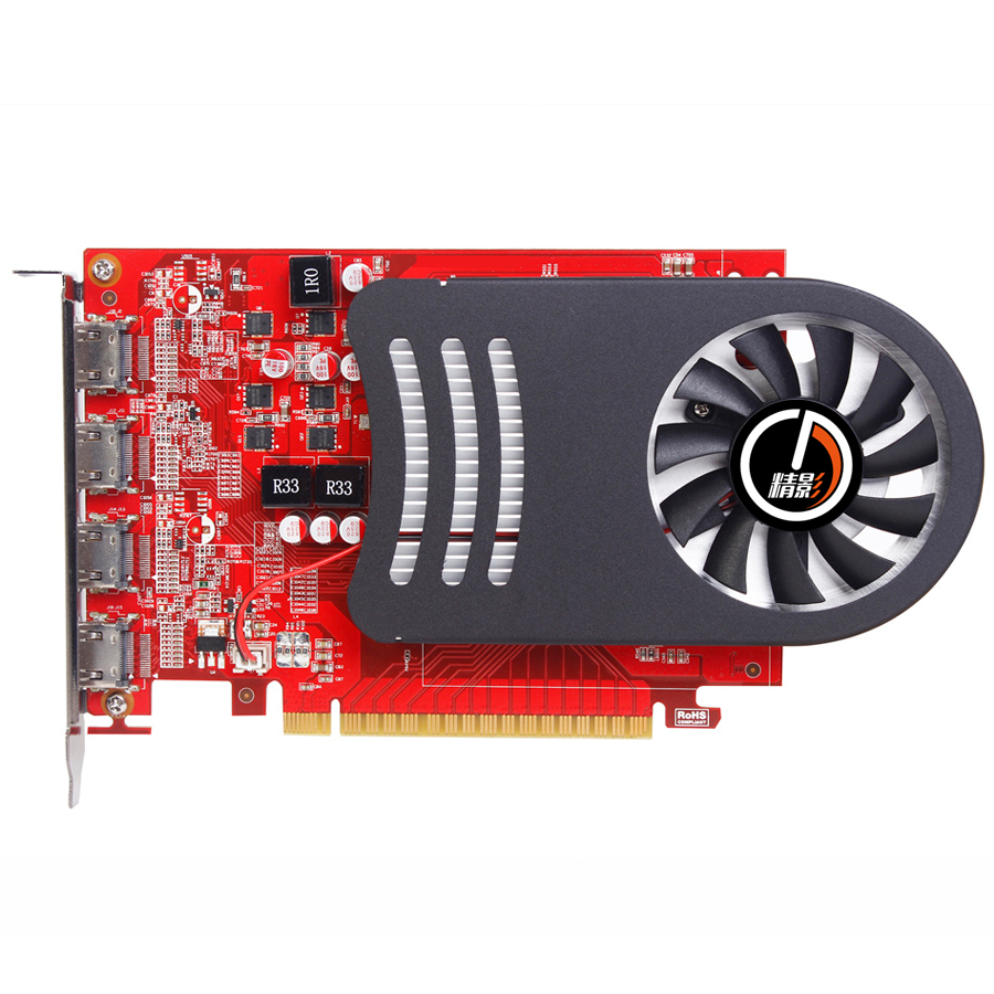 Jingying GTX750 2G four-screen output HDMI standard interface Stock futures splicing professional multi-screen graphics card