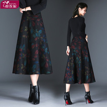 A- line dress winter dress new female winter middle-aged autumn winter skirt winter hairy skirt Autumn half skirt