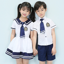 children's school uniform set 61 kindergarten teacher kindergarten uniform elementary school classwear sports three-piece set boys and girls summer