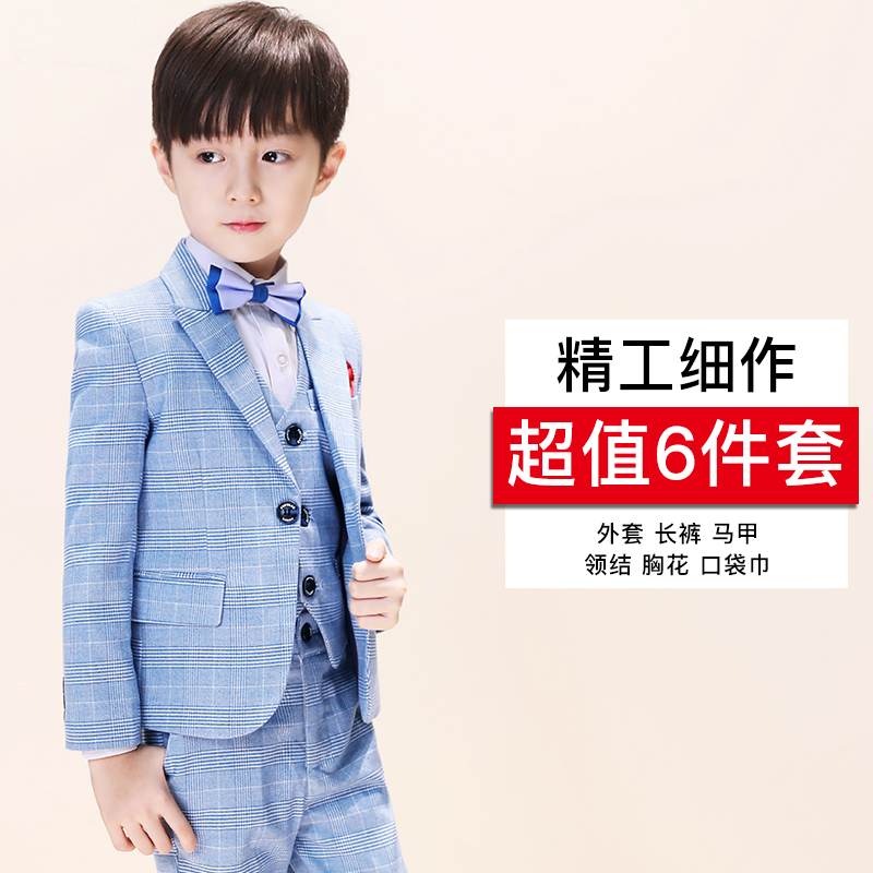 Trẻ em quần áo trẻ em Flower trai Xuân Thu Piano Performance ăn mặc Trong Big Kids ăn mặc Suit Coat Hàn Quốc Suit.