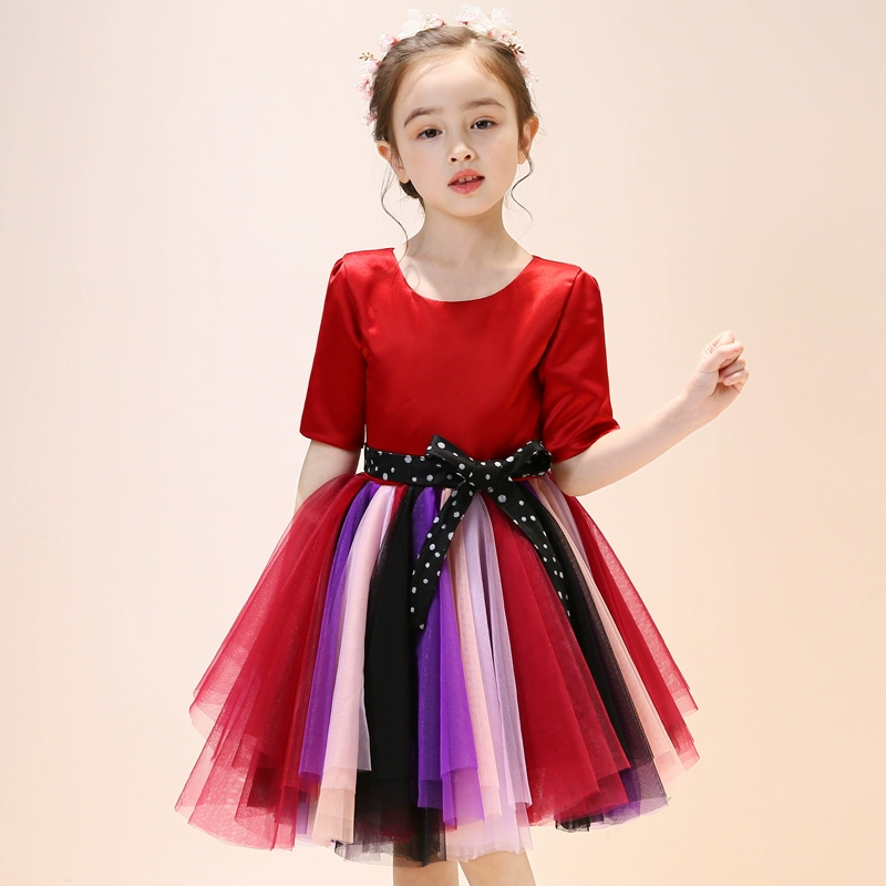 Cô gái váy dạ hội trẻ em váy công chúa nhỏ chủ nhà catwalk trình diễn fluffy cô gái váy sinh nhật trang phục piano - Váy trẻ em