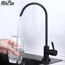 Kitchen 304 steel net faucet single cold stainless steel 2 minutes direct drinking water sink filter pure water fine nozzle household