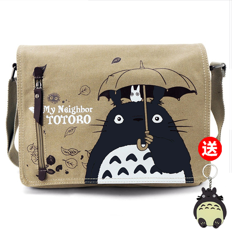 Dragon Cat Slanted Satchel male student Canvas Trend Personality Junior High School Cartoon Cartoon Large Capacity Casual Single Shoulder Bag