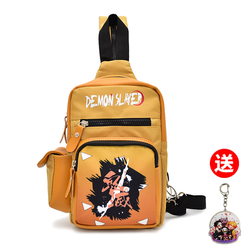 Ghost Slayer: Blade Chest Bag Male Student Diagonal All-match Personality Casual Fashion Simple Anime Peripheral Mobile Phone Messenger Bag