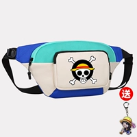 Синий и белый череп One Piece, кулон Луффи бесплатно