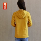 裁诺 Весенняя хлопковая толстовка с капюшоном, спортивная осенняя куртка с молнией, в корейском стиле