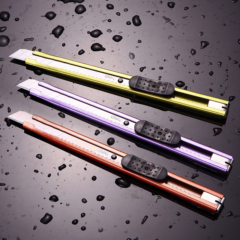 Able 2066 small number Colour Colorful Metal Beauty Workknife Quality Alloy Steel Cut Paper Knife Small Cornetto Color