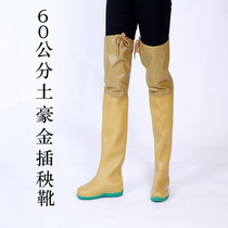 Xia Tian rice transplanting boots soft bottom paddy field shoes high tube water pants farmland anti-skid boots water boots waterproof shoes waterproof shoes