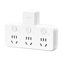 Delixi socket converter one-turn three-point control independent switch character design