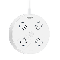 (Courtesy) Delixi Household Disk Socket Multi-function Power Strip Power Strip Student Dormitory