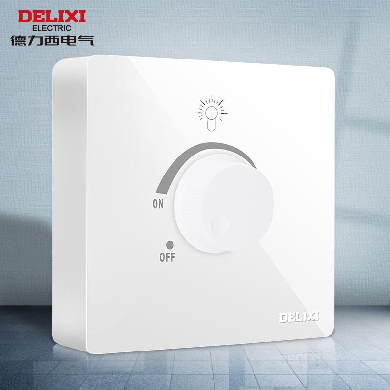 Delixi switch socket open-mount dimmer switch open line socket panel perforated wall large board switch