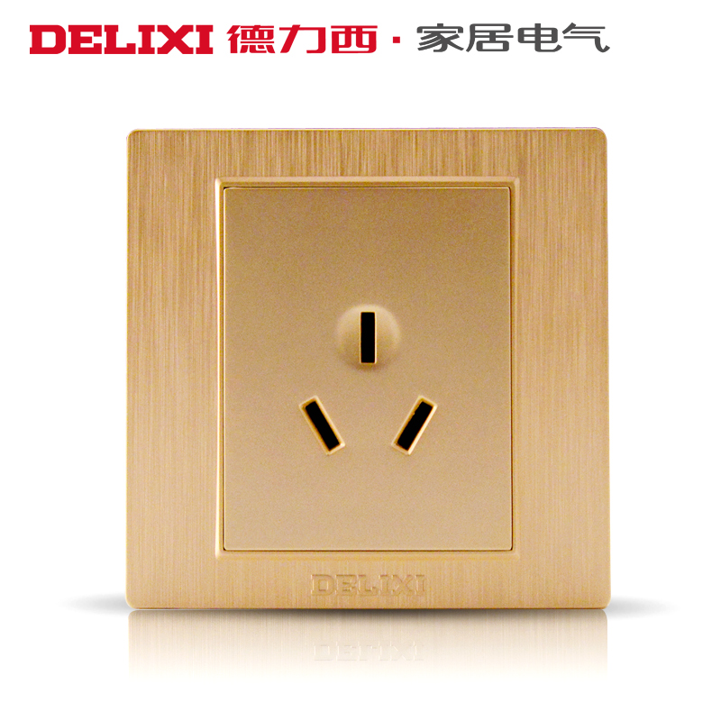 Купить Электрическая розетка Delixi переключатель гнездо шампанское ...