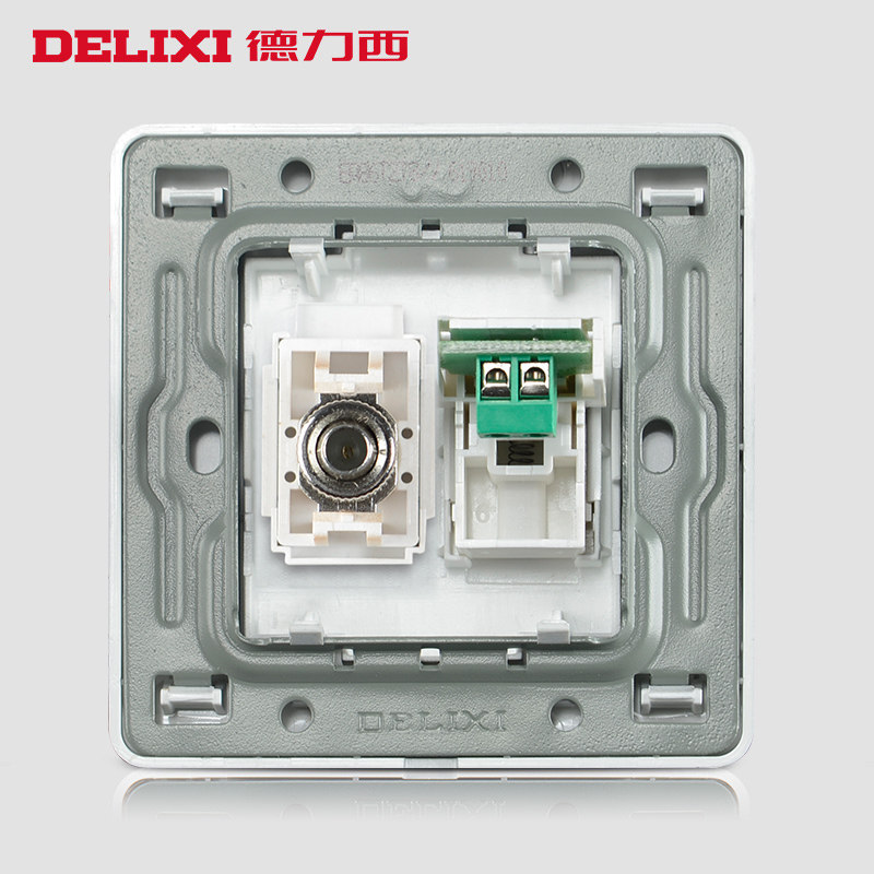 Купить Розетка TV+телефон Delixi переключатель гнездо переключатель ...