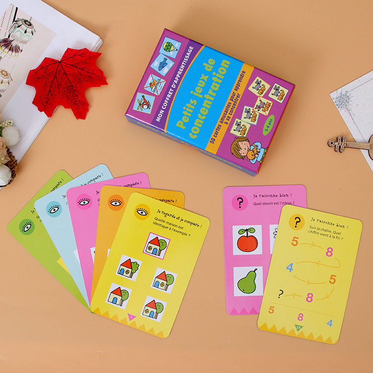 Thickened waterproof children's early education literacy card memory game child Recognition Card garden cognitive word card custom
