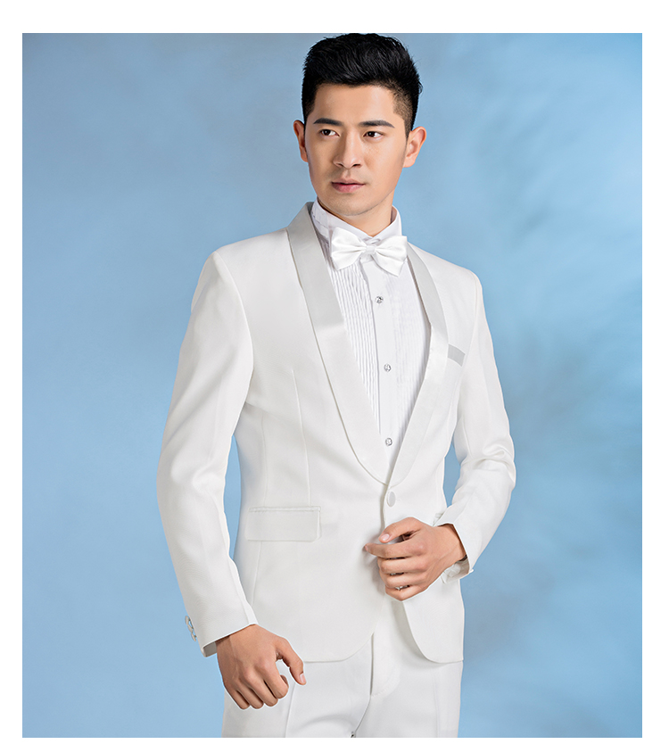 Yêu 99 nam cổ xanh đen Phiên bản Hàn Quốc của bộ đồ chủ nhà trang phục ca sĩ hợp xướng trang phục NZ059 - Suit phù hợp áo vest nam
