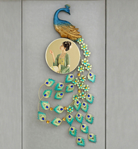 Modern metal new house decoration porch wall hanging wall round iron personalized photo frame frame to customize