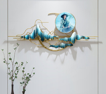 Photo Customized entrance wall wall decoration sofa new Chinese background wall pendant decoration wall hanging iron magnifying photo frame