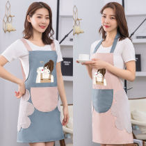 Fashion Apron Women Waterproof Anti-Oil Cute Apron Women Kitchen cooking clothes cover Erasable Sleeveless Male work clothes