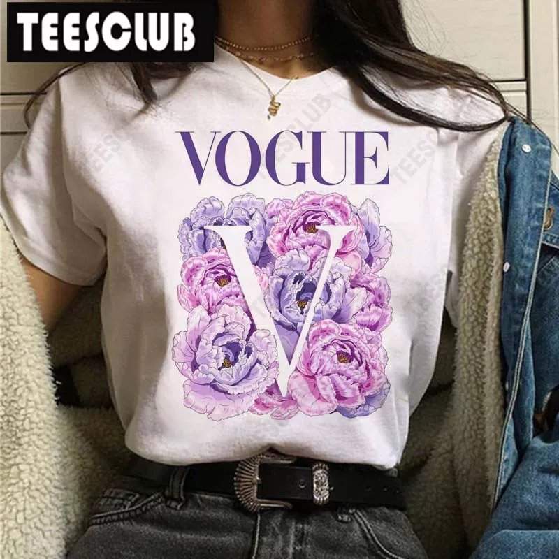 [Vogue Lip T Shirt Женская футболка с ярким принтом губ]