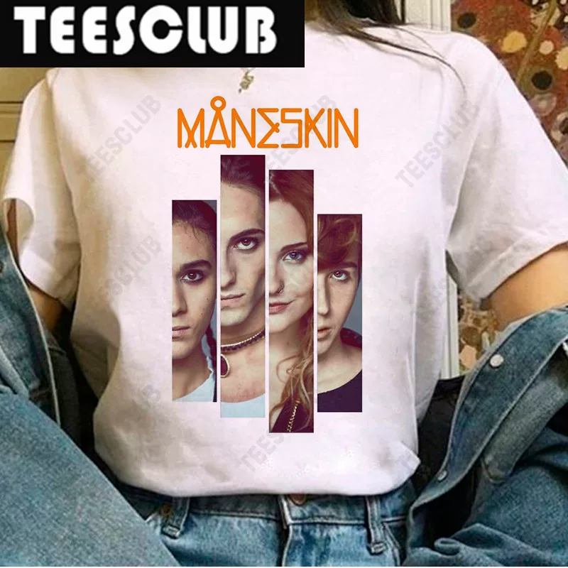 Манескин Хип Хоп футболка Maneskin с коротким рукавом