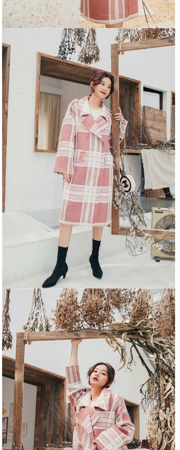 Retro gốc dán phù hợp với cổ áo len áo khoác lỏng lẻo raglan tay áo len len thắt lưng mùa đông áo khoác dạ nữ dáng dài