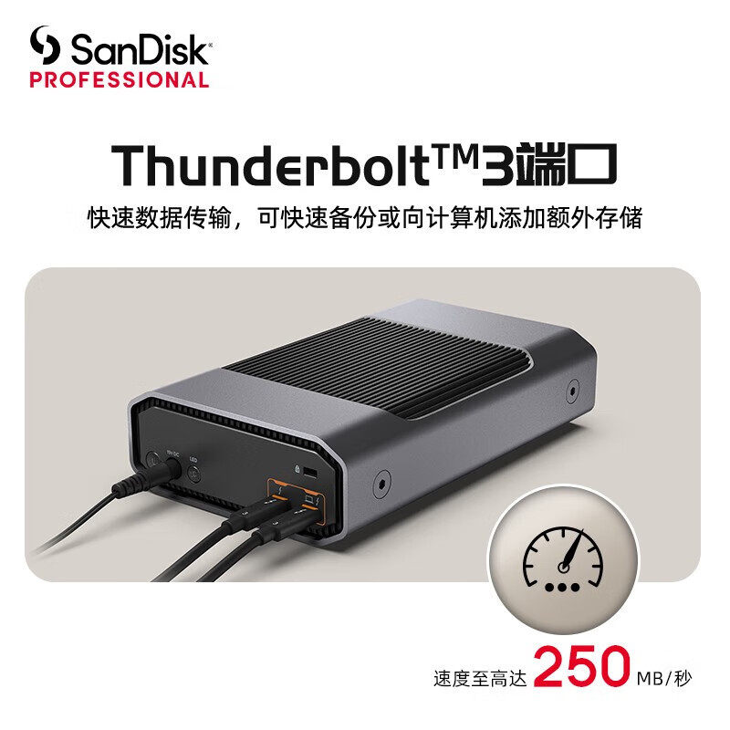 闪迪大师企业级致捷移动硬盘，6T/8T雷电3加持，移动存储新选择？-移动硬盘-淘宝好物网