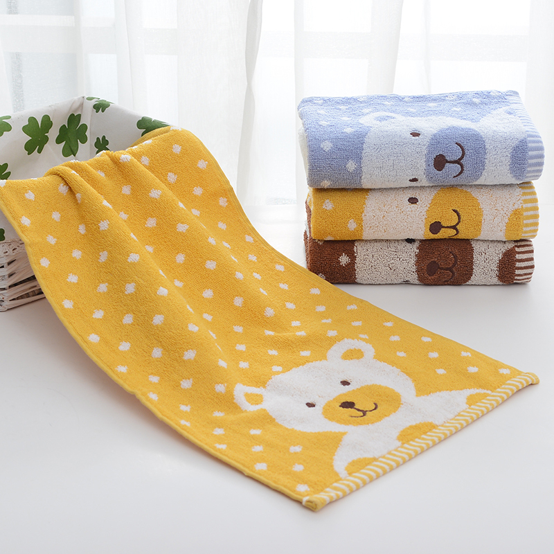 Jialiya Small Towel, Pure Cotton Cartoon Bear Face Wash Towel for Home Use, Children's Towel, Baby Bath Towel, 6 Pieces Jialiya Small Towel, Pure Cotton Cartoon Bear Face Wash Towel for Home Use, Children's Towel, Baby Bath Towel, 6 Pieces