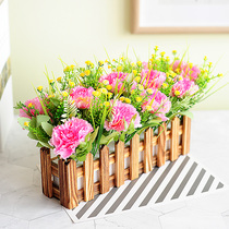 30cm fence carbonized color outdoor with flower suit simulation flower Indoor holiday decoration decoration fake flower ornament flower
