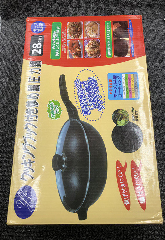 Japanese wheat rice stone pot wok non-stick pan fume-free 28cm pan with household flat bottom induction cooker universal