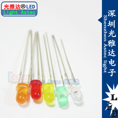 3MM red light F3 green light low light general light indication special LED luminous tube (multi-color selection)