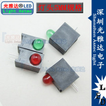 LED lamp holder with light 5MM green light A203B G F182-41 90 degree curved foot indicator 7 5