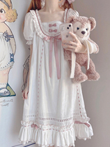 200 catty womens dress sweet and beautiful sleeping dress Fat mm Summer Butterfly Knot Shorts Lace Pajamas Pyjamas home Suits Suit