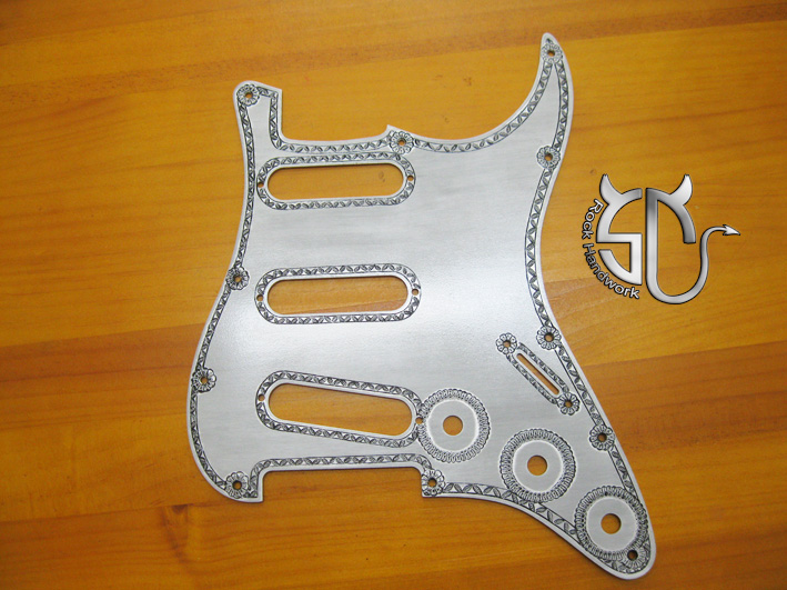 Suitable for flender ST Findda electric guitar aluminium alloy protective plate manually engraved guard plate can be set-Taobao