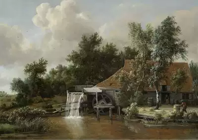 T796 (Netherlands) Hobema (Meindert Hobbema) landscape oil painting online gallery