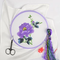 Su thêu công cụ tự làm người mới bắt đầu giới thiệu bộ khăn tay vật liệu gói truyền thống thêu tay thêu cổ thêu tự làm tranh thêu bình hoa