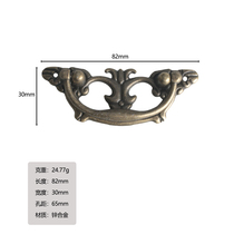 Mao-407 European antique pull handle cabinet door handle Drawer Wardrobe Door hardware handle double hole small handle
