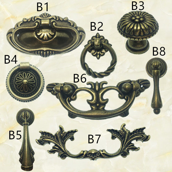 Chinese style wardrobe door handle European style overall closet cupboards ancient bronze American antique hardware furniture drawers handle