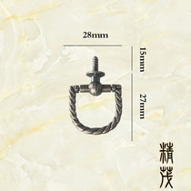 B- 412 antique direct screw thread handle single hole handle zinc alloy pull hand retro handle home decoration handle
