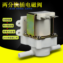 2 points with vertical bracket RO machine pure water machine solenoid valve side mounted copper coil AC220V DC12V DC24V